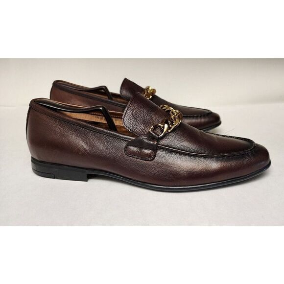 Steve Madden Chiron Mens Dark Brown Leather Slip On Loafer 11.5M - Picture 6 of 11